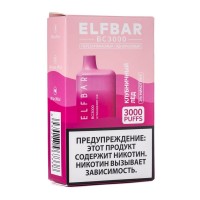 Одноразовая электронная сигарета ElfBar Strawberry Ice (Клубничный лед) 3000 затяжек