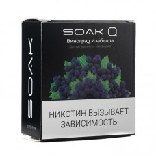 Упаковка сменных картриджей Soak Q Виноград Изабелла 4, 8 мл 2% (Предзаправленный картридж) (В упаковке 2 шт)