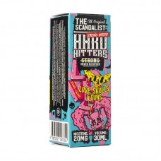 Жидкость The Scandalist Hard Hitters Salt Love Skulls Guns Banana Strawberry Dragon Fruit (Банан Клубника Драконий фрукт) 2% Strong 30 мл PG 50 | VG 50