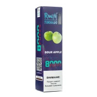 Одноразовая электронная сигарета TORNADO Sour Apple  (Кислое Яблоко ) 8000 затяжек