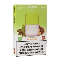 Одноразовая электронная сигарета Vozol D6 1000 затяжек Мята Масло Табак