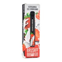 Одноразовая электронная сигарета Brusko GO Клубника со Сливками 800 затяжек